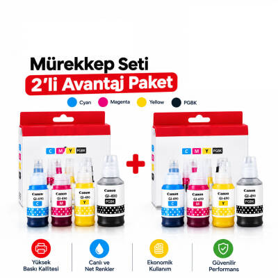 Canon Pixma G1400 Uyumlu Mürekkep Seti 2 Lİ Avanataj paket - 1