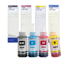 Epson T664 L365 Yazıcı Uyumlu Muadil Mürekkep Seti 4 Renk - PlusPrint