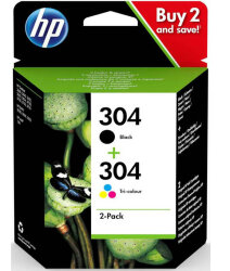 Hp 304-3JB05AE Siyah ve Renkli Orijinal Kartuş Seti - Hp