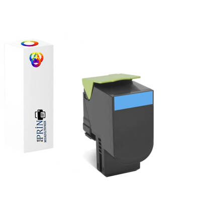 Lexmark 80C8SCE /Lexmark CX510de Uyumlu Mavi Muadil Toner 2000 Syf - 1