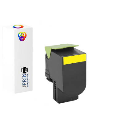 Lexmark 80C8SY0 /Lexmark CX410de Uyumlu Sarı Muadil Toner 2000 Syf - 1